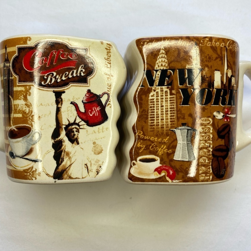 Couples Gift  Espresso Coffee Break Mugs with Heart Handles